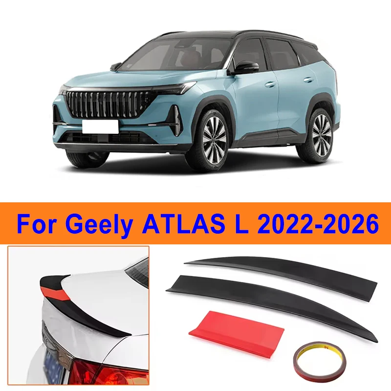 

For Geely ATLAS L 2022-2026 3-Section ABS Rear Trunk Spoiler 115-125cm Adjustable Sports Decor Top Wing Car Exterior Parts