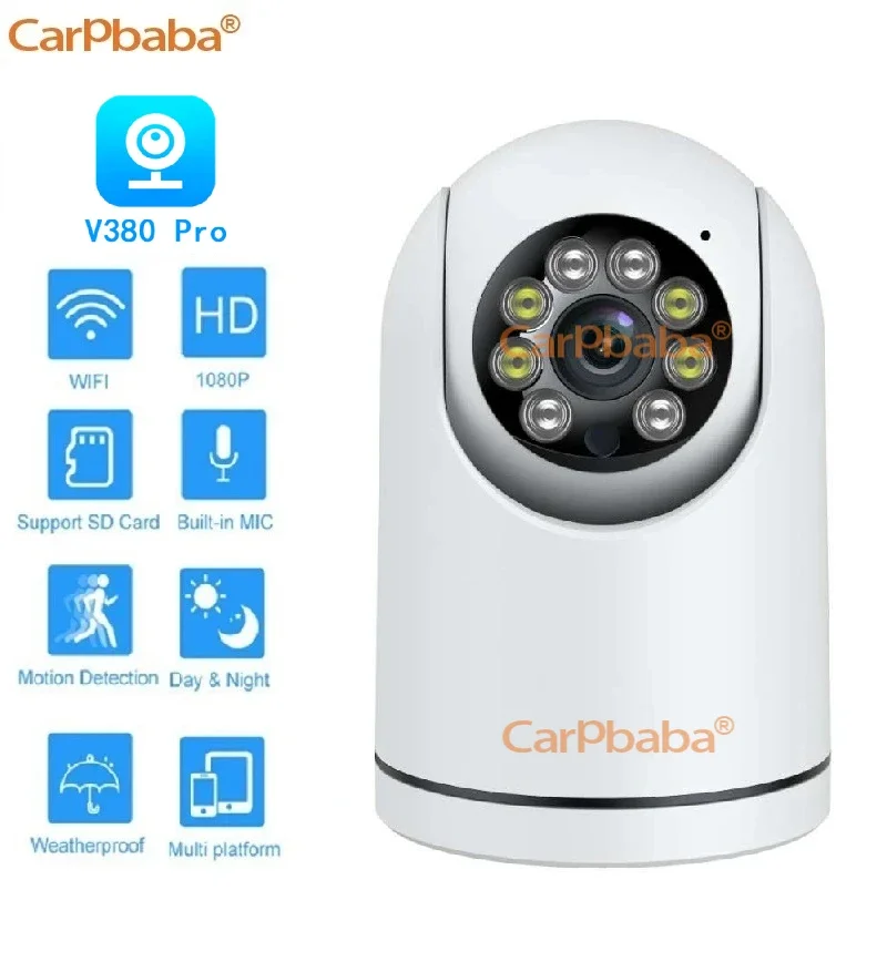 

CARPBABA V380Pro 2MP WIFI IP-камера наблюдения полноцветное ночное видение защита безопасности беспроводная радионяня умный дом