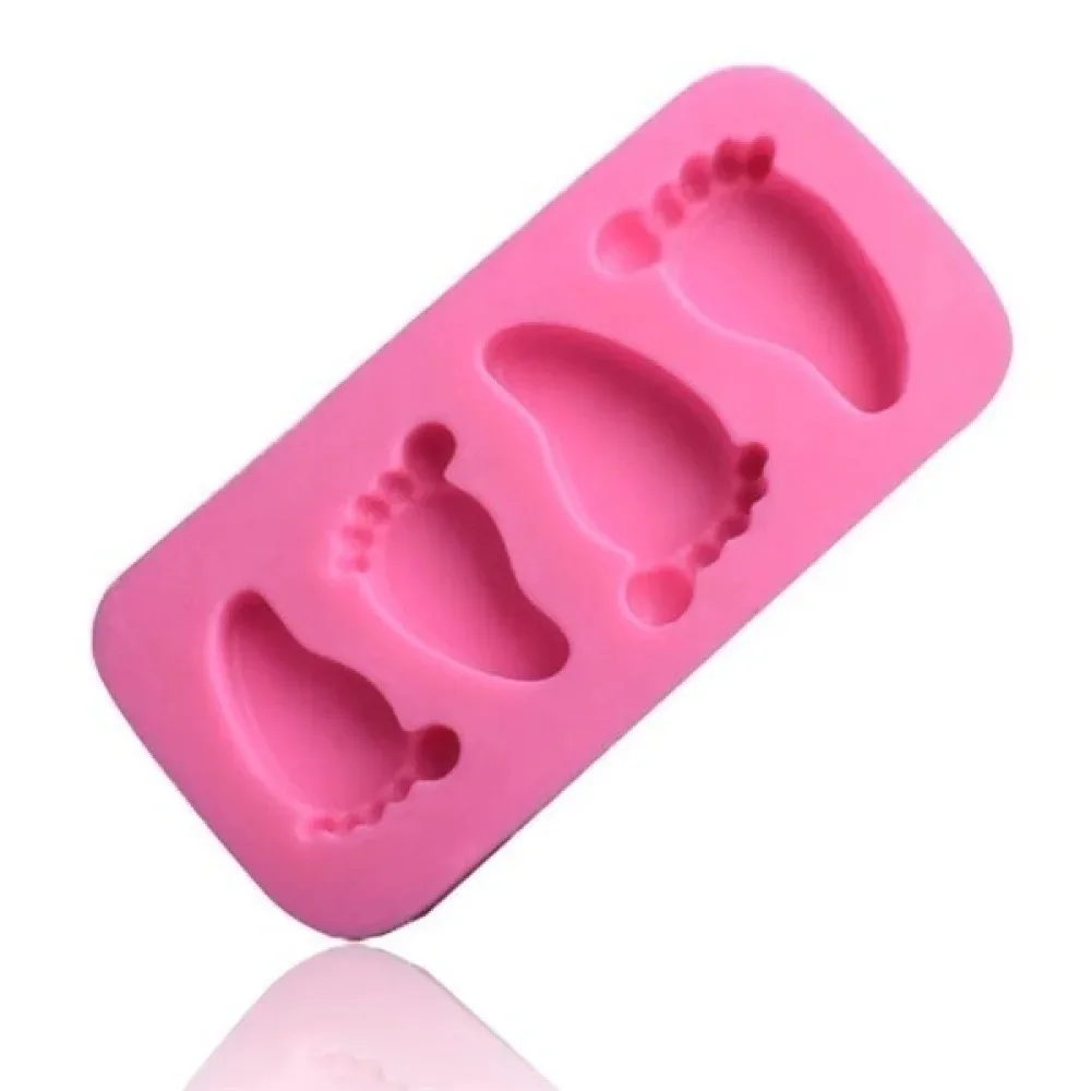 Baby Foot Silicone Molds  DIY 3D Baby Foot Shaped Silicone Cake Mold Decorating Tools Pudding Chocolate Baking Paste Mold