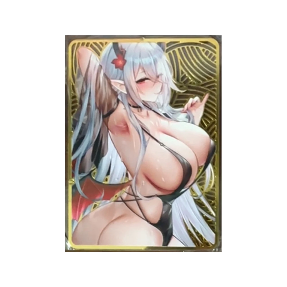 9 pz/set Anime Goddess Story DIY ACG Sexy Metal Card Glossy Boy Game Toys carta da collezione regalo di compleanno di natale gioco da tavolo