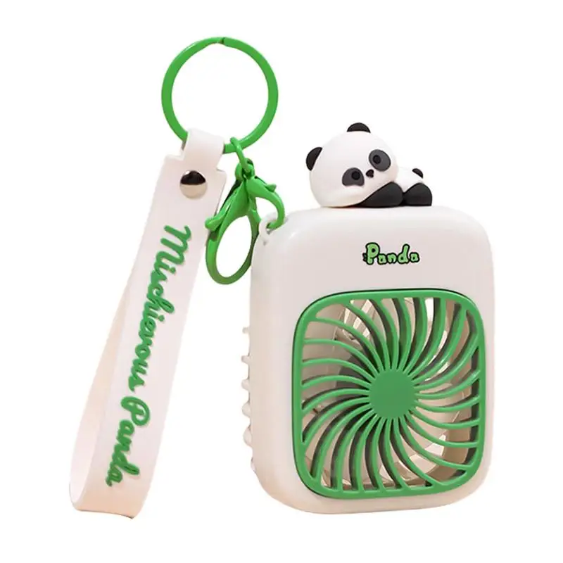 Portable Fan For Travel USB Rechargeable Mini Fans With Cartoon Design Cute Panda Children Fan Animal Hand Fan Summer Cooling