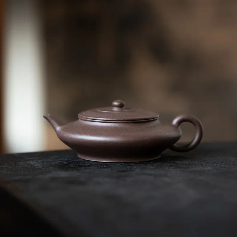 Gao Zhi, late Qing Dynasty old purple mud 130ml Seiko purple clay pot, high-end tea ceremony