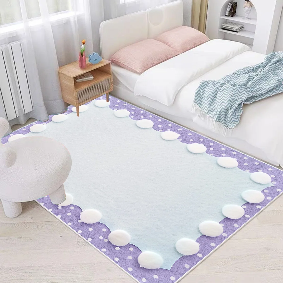 

Cute Cartoon Girls Room Decoration Rug Carpets for Living Room Large Area Bedroom Rugs Home Cloakroom Children's Play Floor Mats