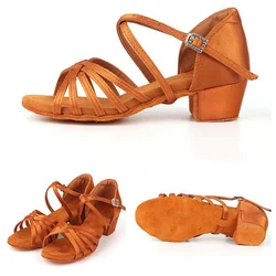 USHINE Children Dance Shoes for Girls Ballroom Latin shoes Ladies Modern Tango Dancing Women Latin Shoes Salsa Sandals