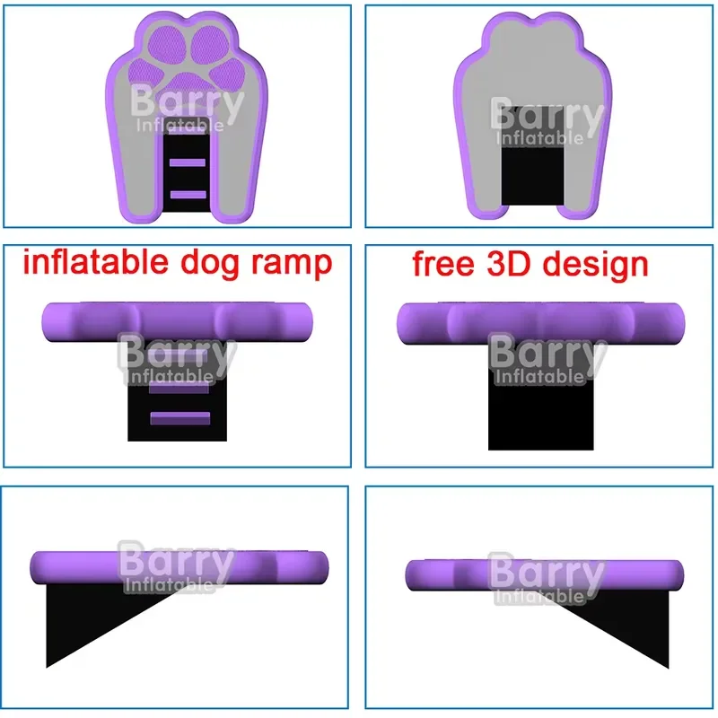 Pvc Anti-Slip Fabric Stairs for Boats Inflatable Pup Plank Large Dog Float Floating Dock Swimming Pets Inflatable Dog Water