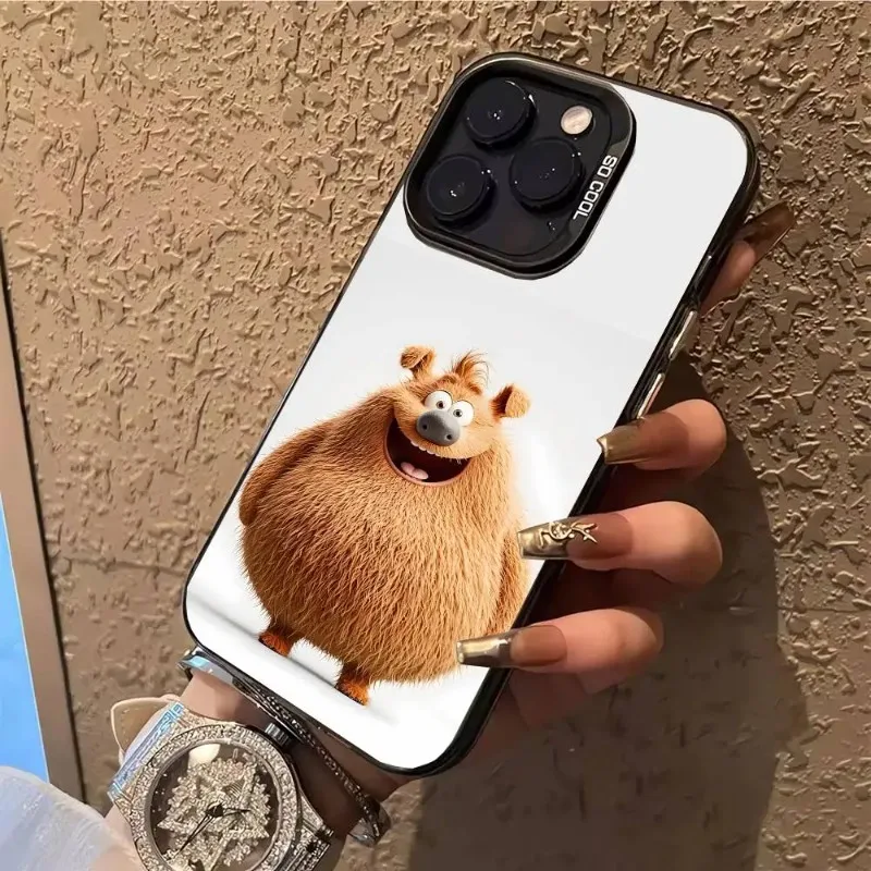 حافظة هاتف على شكل حيوانات لطيفة حافظة هاتف ملونة فضية لهاتف آيفون 17 16 15 14 13 12 11 Pro Max Plus #5