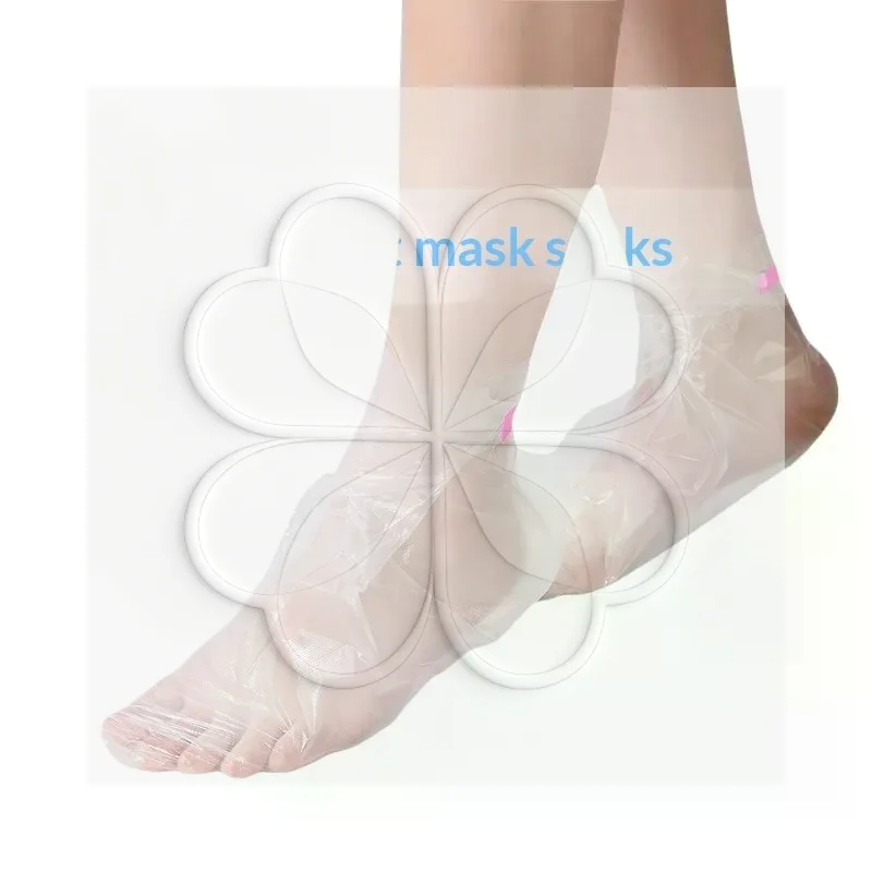 Disposable Clear Foot Mask Covers 100 PCS Waterproof Leak Proof Perfect for DIY Home Pedicure Foot Skin Care