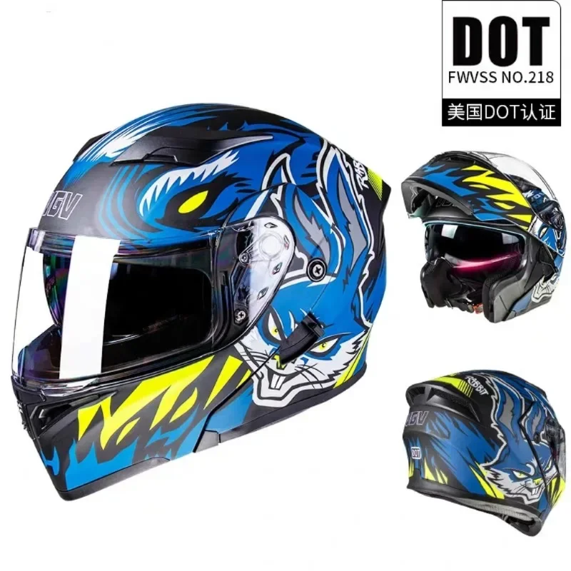 การรับรอง 3C Barefaced Double Male Locomotive Helmet หมวกกันน็อครถจักรยานยนต์ Four Seasons Bluetooth Machine Capacete Cascos