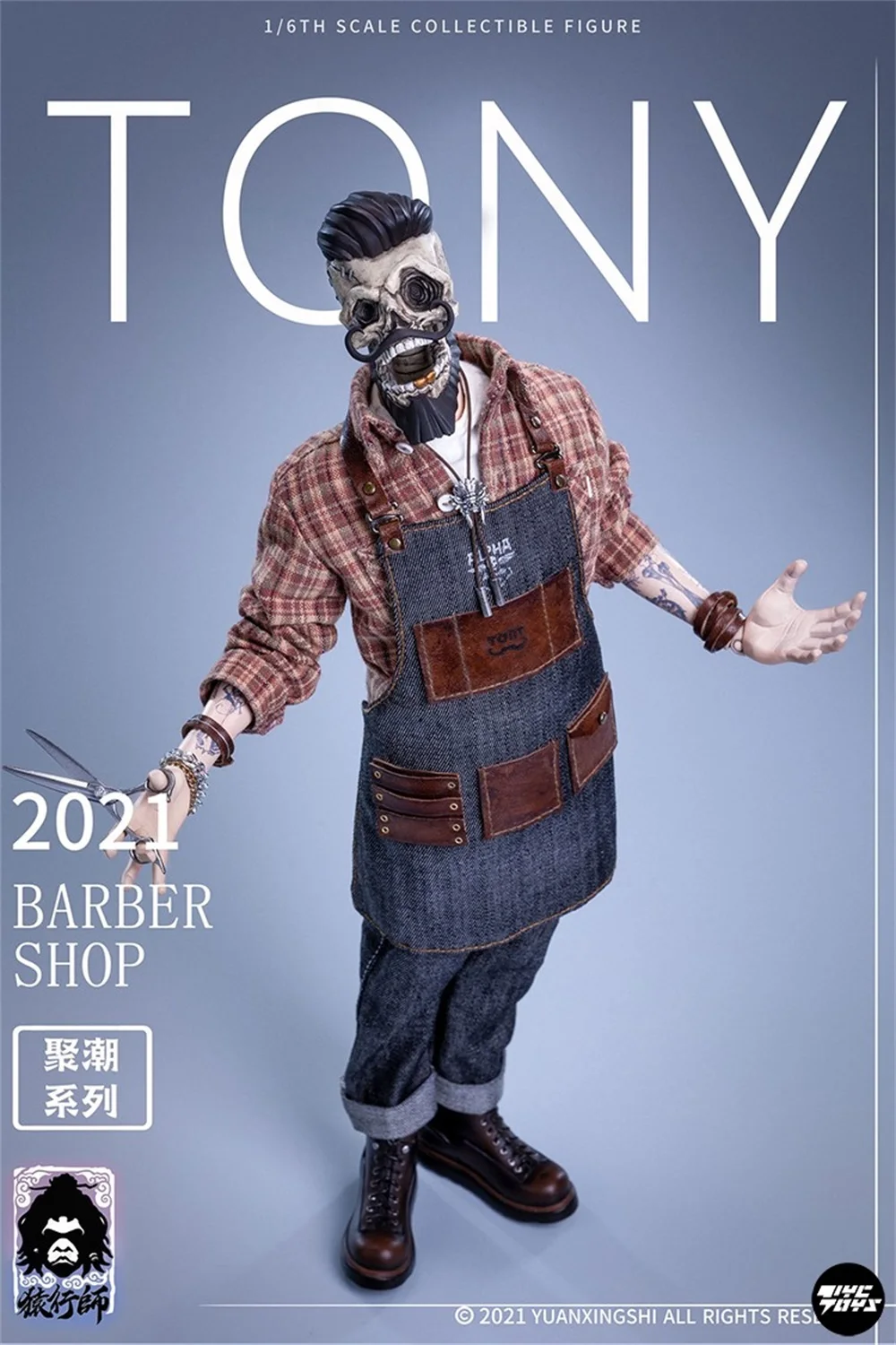 1/6 TYCTOYS JC-001 Freestyle Hip Hop Einzigartige Design Barber Tony mit 2 Kopf Voller Set Bewegliche Action Figur Für Fans sammeln Geschenk