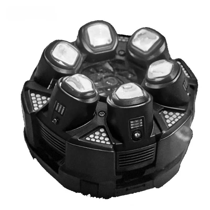 Six head 6X30W beam of light mobile stage light 10X6W bee eye, infinite rotation stroboscopic effect for party stage