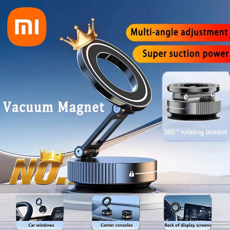 

Магнитный держатель для телефона Xiaomi 360° ° Вращающаяся автомобильная механическая подставка, вакуумная присоска, адсорбционный кронштейн, навигационный универсальный держатель
