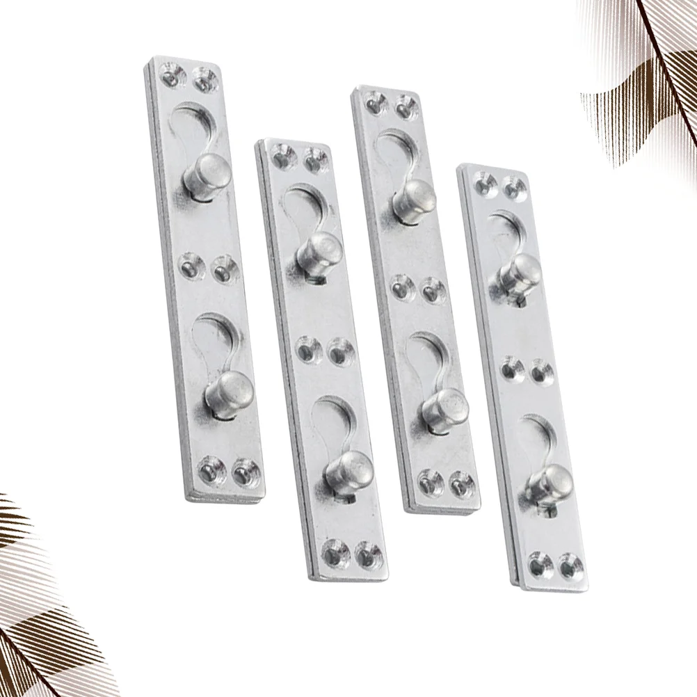 4Pcs Square Corners Round Nails Bed Hinge Thicken Bed Gemel Connecting Hinge Accessories Silver Thicken Hinge