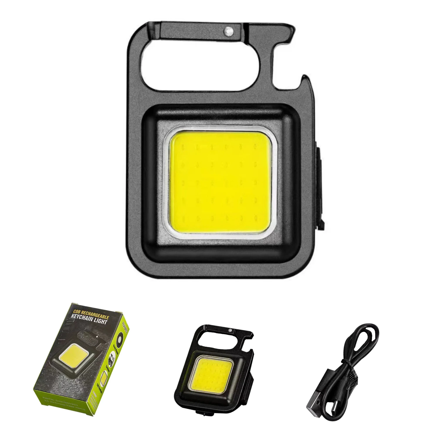 Strong Light Portable Mini Keychain Small Flashlight Charging Camping Work Multifunctional Auto Repair