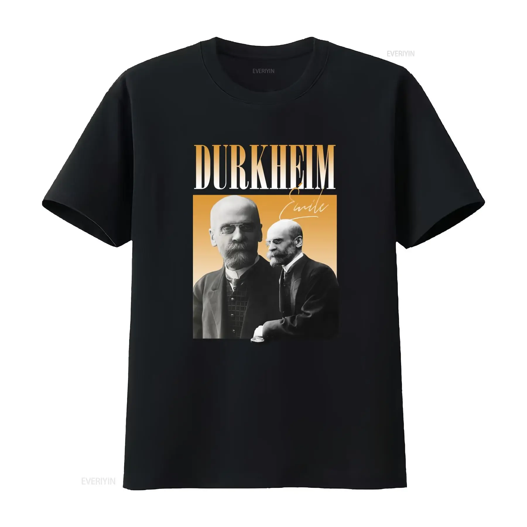 Emile Durkheim Inspired 90s Rap Style Sociology T Shirt Social Order Theory Philosopher Design vintage Washed Unisex fashion