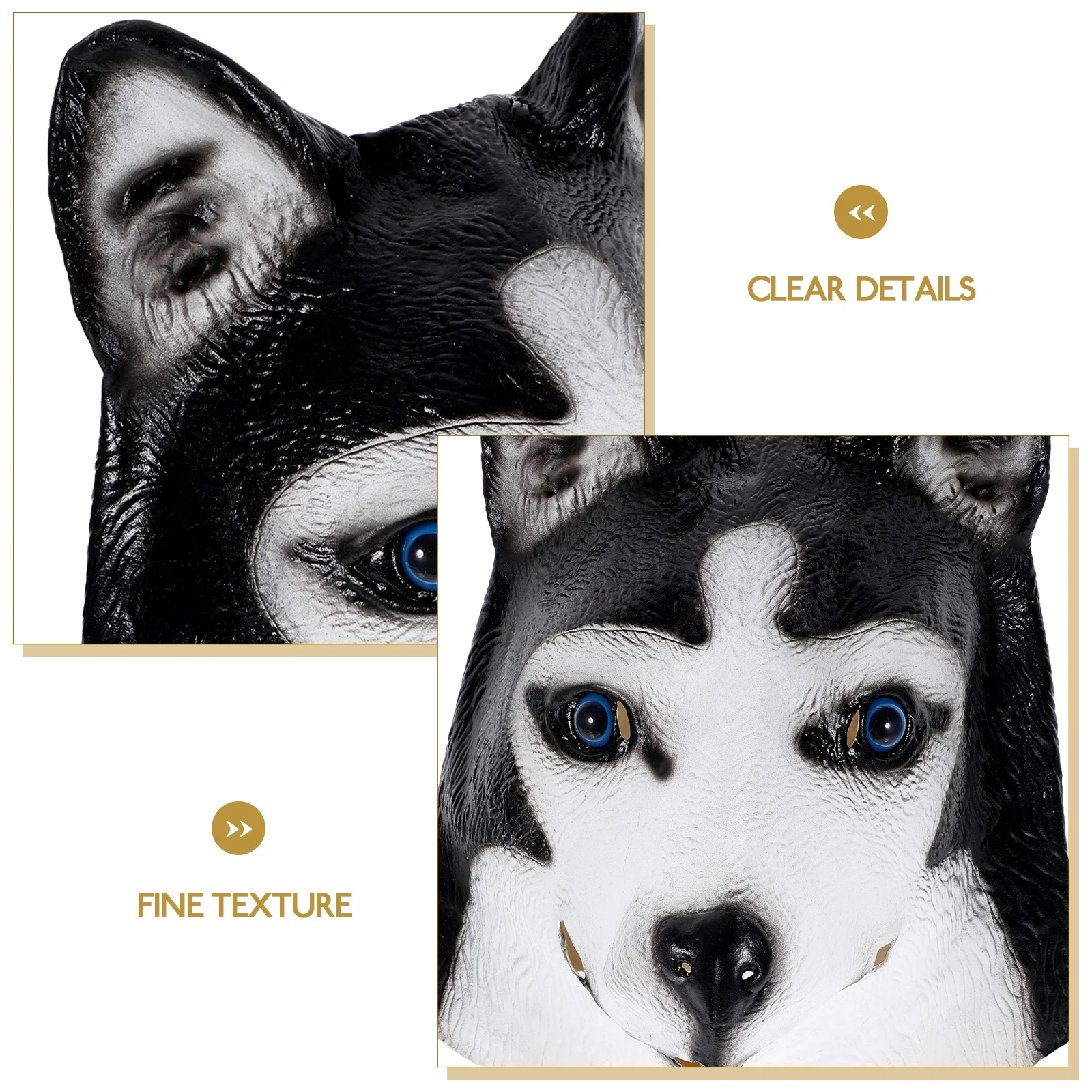 

Dog Head Mask Eco-friendly Latex Durable Quality Breathable Masquerade Gifts Halloween Props Costume Accessories Dog Mask Adult