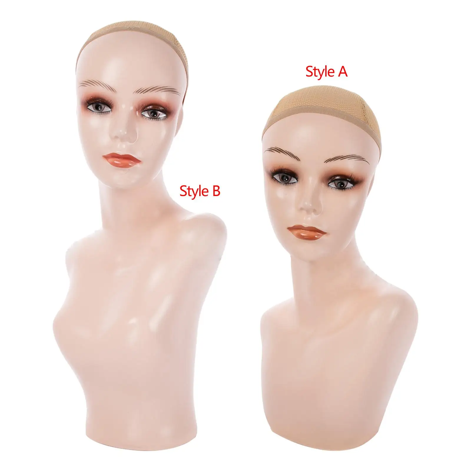 

Female Mannequin Head Manikin Wig Head Stand for Glasses Necklace Hairpieces