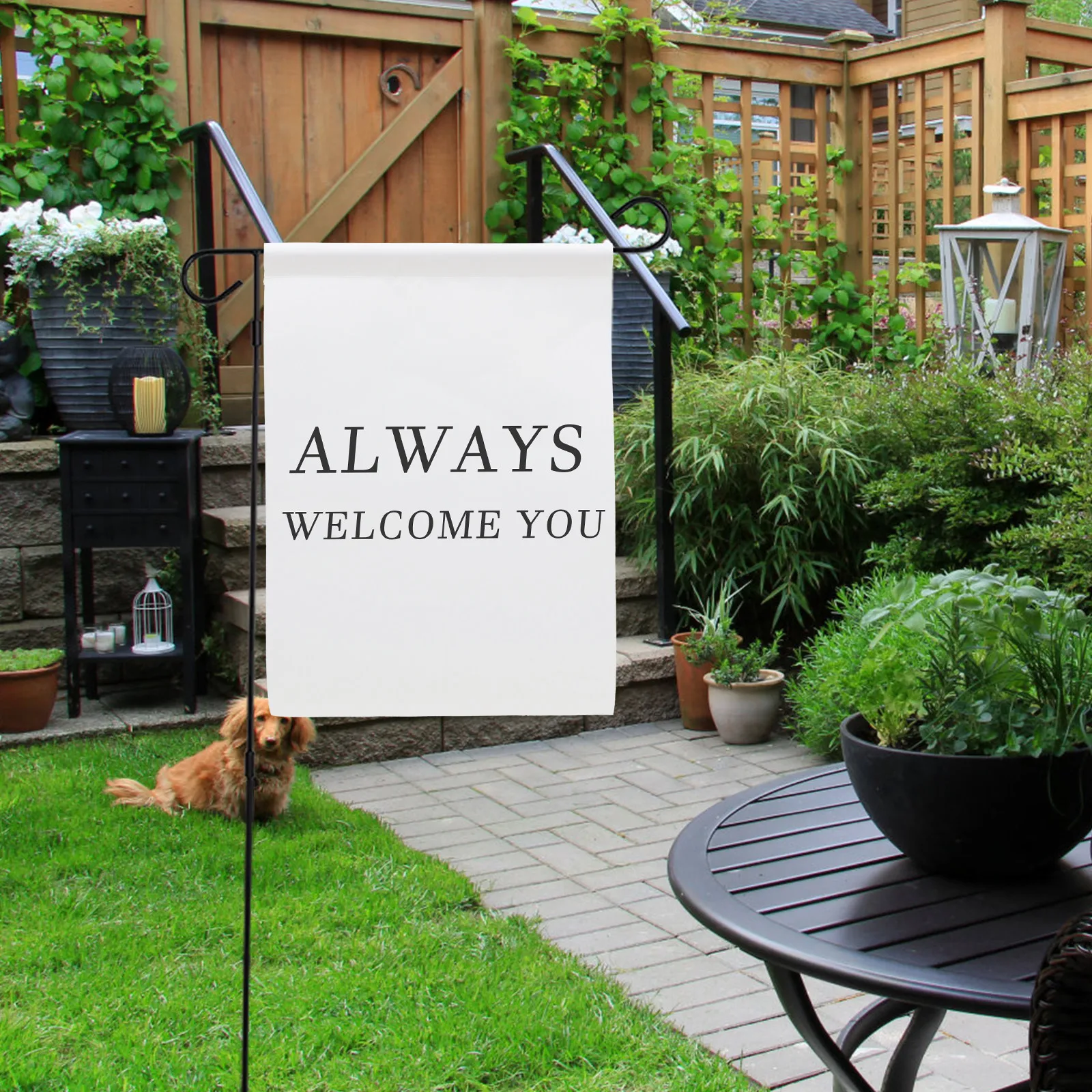 6Pcs Solid White Garden Flags - Yard Sign Blank ulasan dan harga