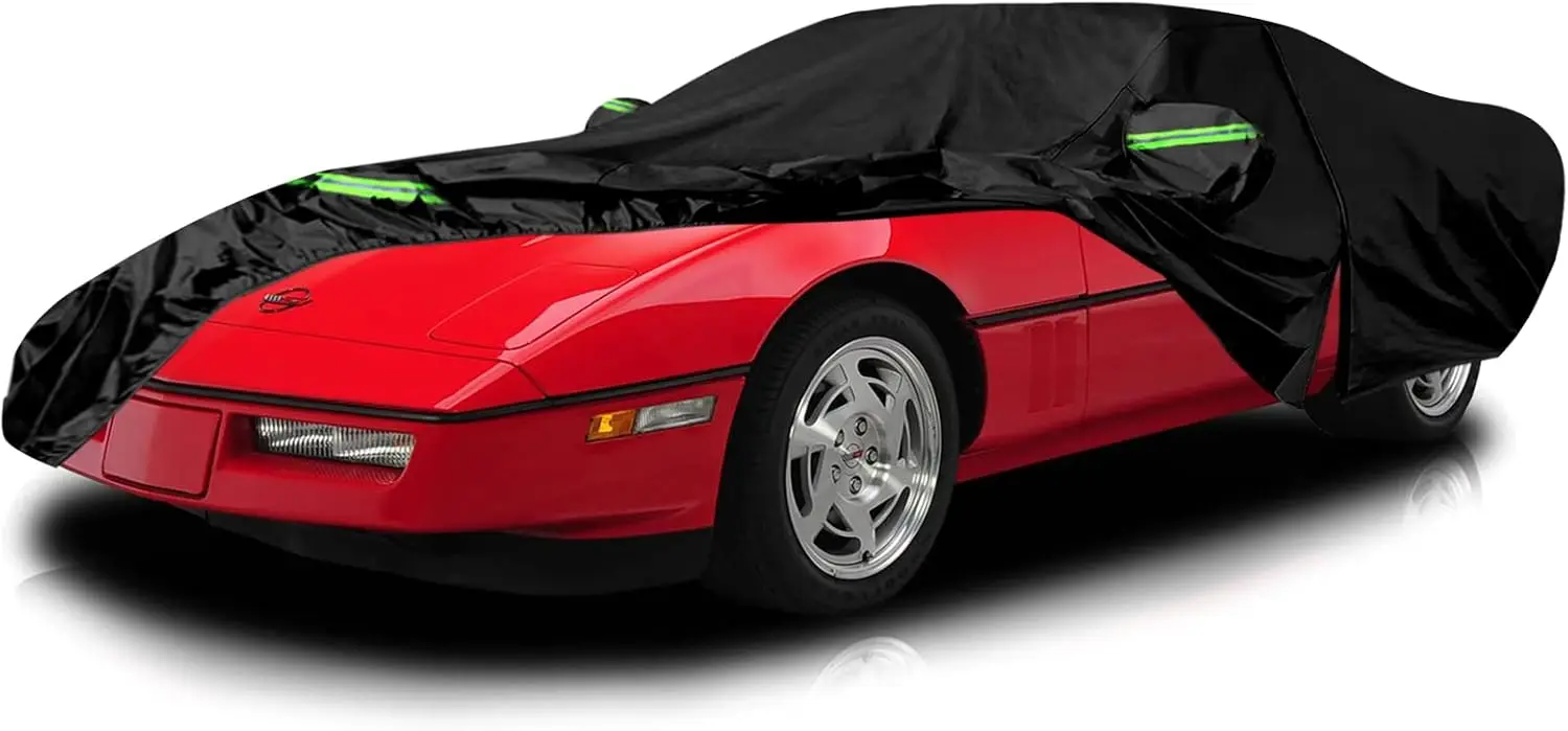 

Waterproof All-Weather Car Cover for 1984-1996 Corvette C4, 6-Layer Custom Fit with Zipper Door