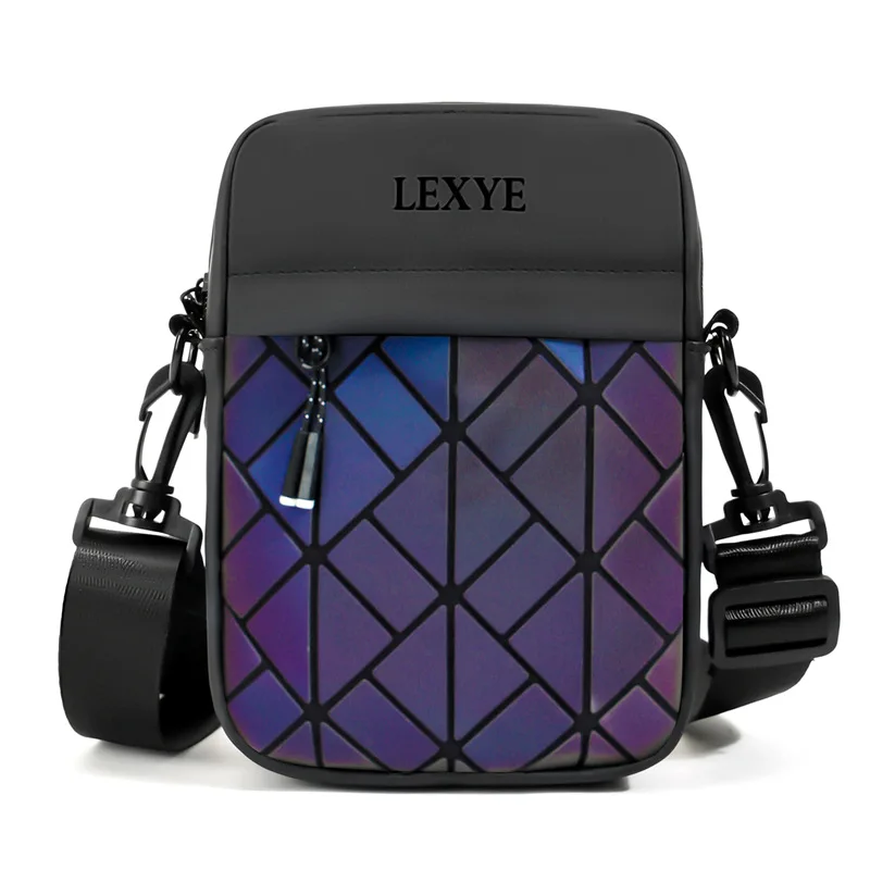 Luxury Men's Leather Crossbody Bag Single Shoulder Bag Durable Casual Style Vertical Square Shape PVC Material Pure Color