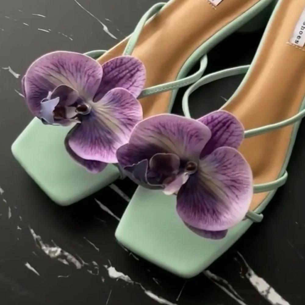 1 Pair Simulation Coloful Thai Fairy Butterfly Flower Shoe Buckles Personalized Design Simulation Buckles Decor