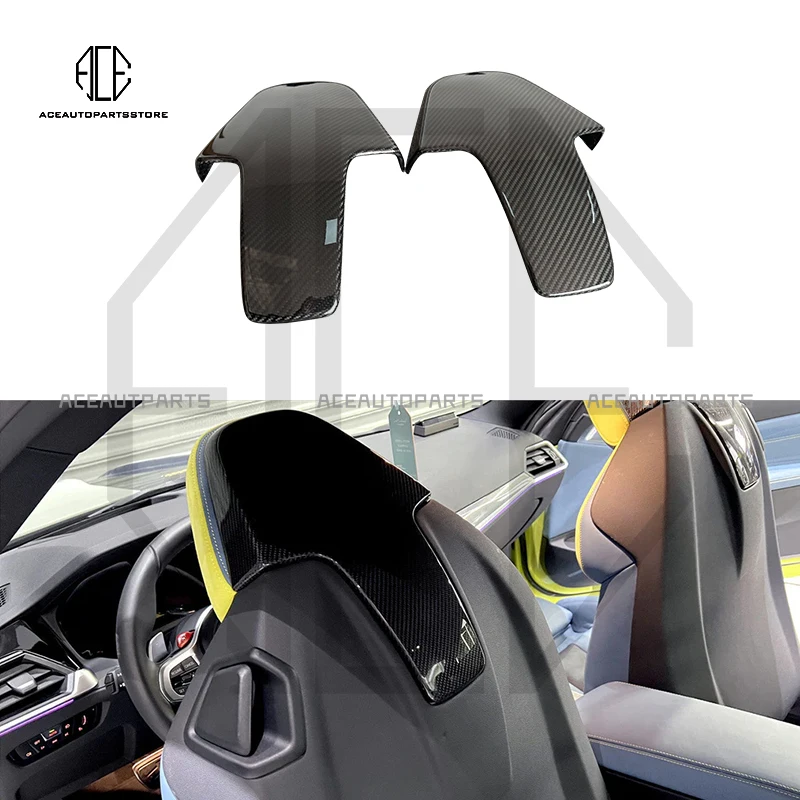 Для BMW G80 M3 G82 M4 F91 F92 F93 M8 F97 X3M F98 X4M 2020 + сухое углеродное волокно, внутренняя крышка спинки сиденья автомобиля, накладки, боковая панель Для BMW G80 M3 G82 M4 F91 F92 F93 M8 F97 X3M F98 X4M 2020 + сухое углеродное волокно, внутренняя крышка спинки сиденья автомобиля, накладки, боковая панель