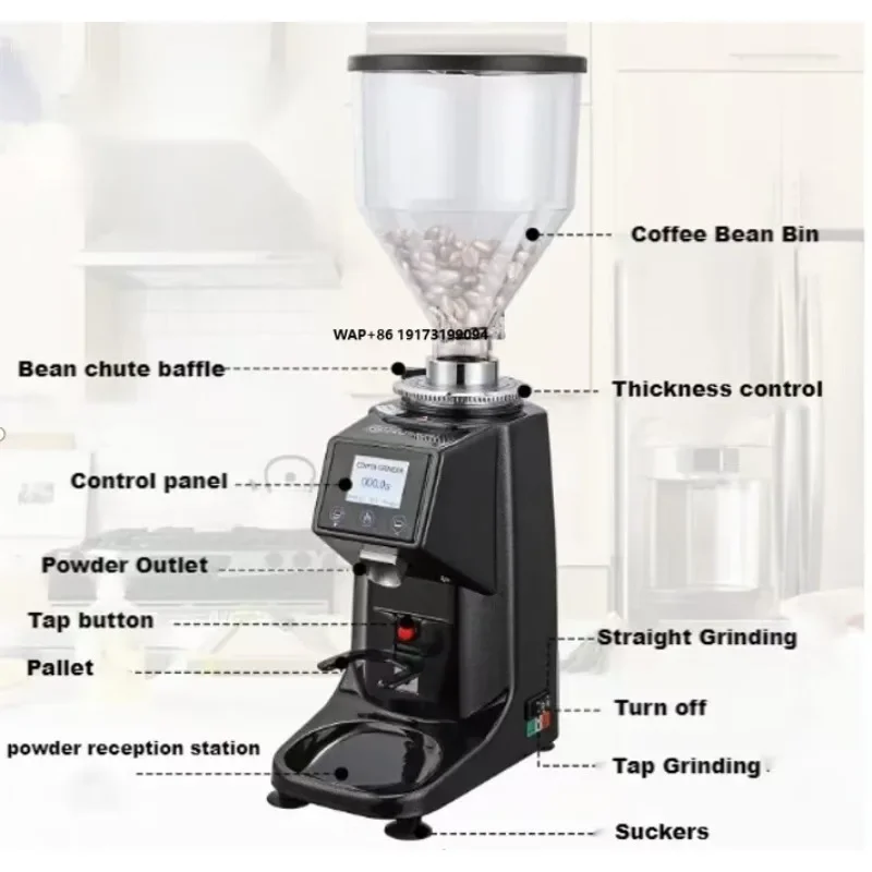 Professional Ceramic Blade Coffee Grinder Small Electric Stainless Steel Easy Operation for Outdoor Car Use
