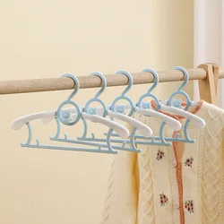 I KNOW Flexible 10PCS Bear Plastic Child Clothes Hanger Multi-color Kids Coats Hanger Korean Style Non-slip Strong Hangers