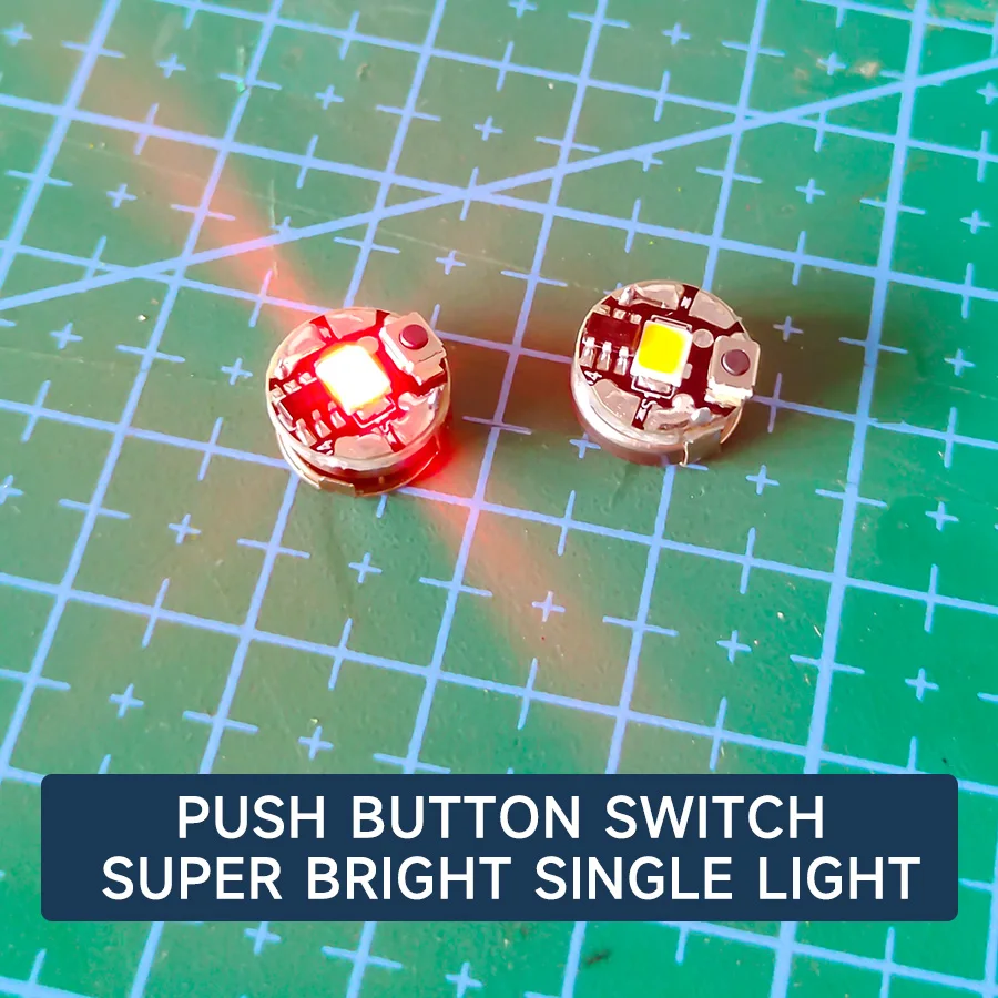 Mini lâmpada led super brilhante com botão de chave única, luz sem fio para fazer modelo diy/decoração de casa de bonecas/doramas com bateria 1 peça