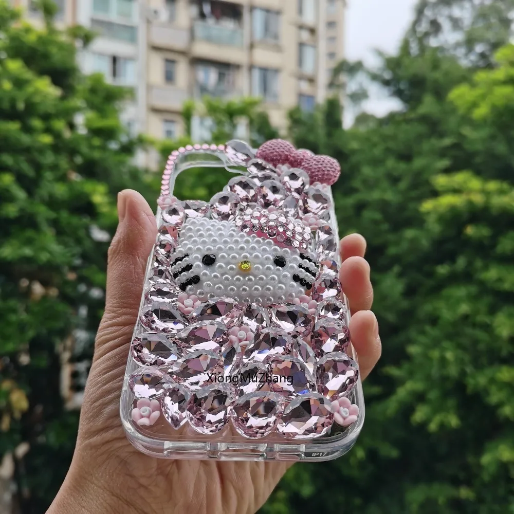 Sanrio Hello Kitty Pink Diamond Bow Niedliche Handyhülle für OPPO Find X9 X9Pro X8 X8 Ultra X8S X7 Ultra X6 Pro X5 Lite X3 Girl Cover – Detail 5