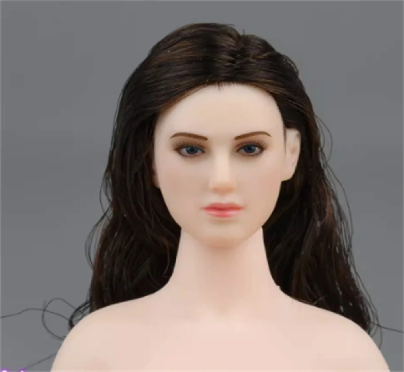 TBLeague T04A /12 Long Hair Head Sculpt Carving Model Fit 6-inch Female Solder Pale Action Figure Body Customize Toys