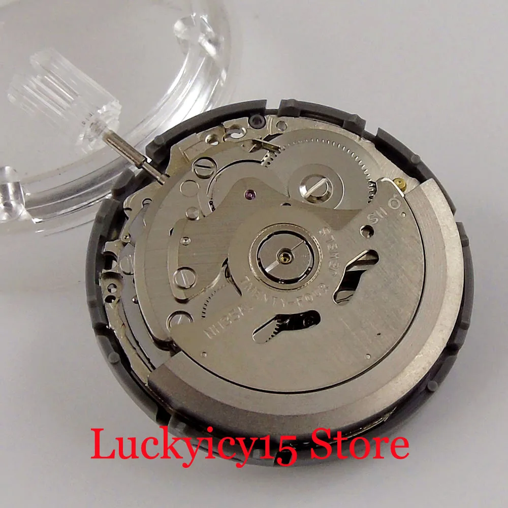 New High Quality 24 Jewels NH35A/NH36A Auomatic Watch Movement At 4 O\'Clock Crown White Date Wheel Stainless Steel