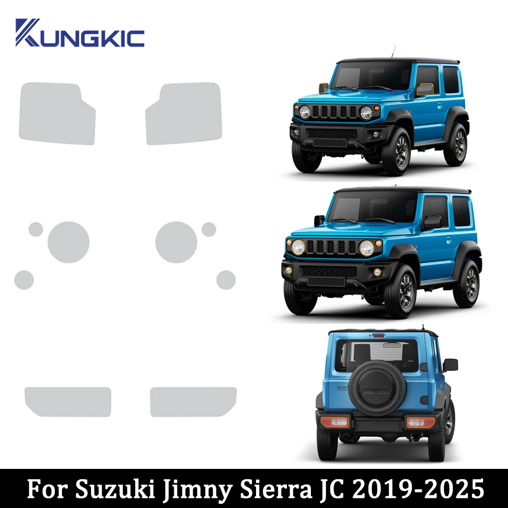 

For Suzuki Jimny JB64 Sierra JB74W 2019-2023 Headlight Rearview Protection Film Car Sticker Anti-scratch Protective Smoked Clear