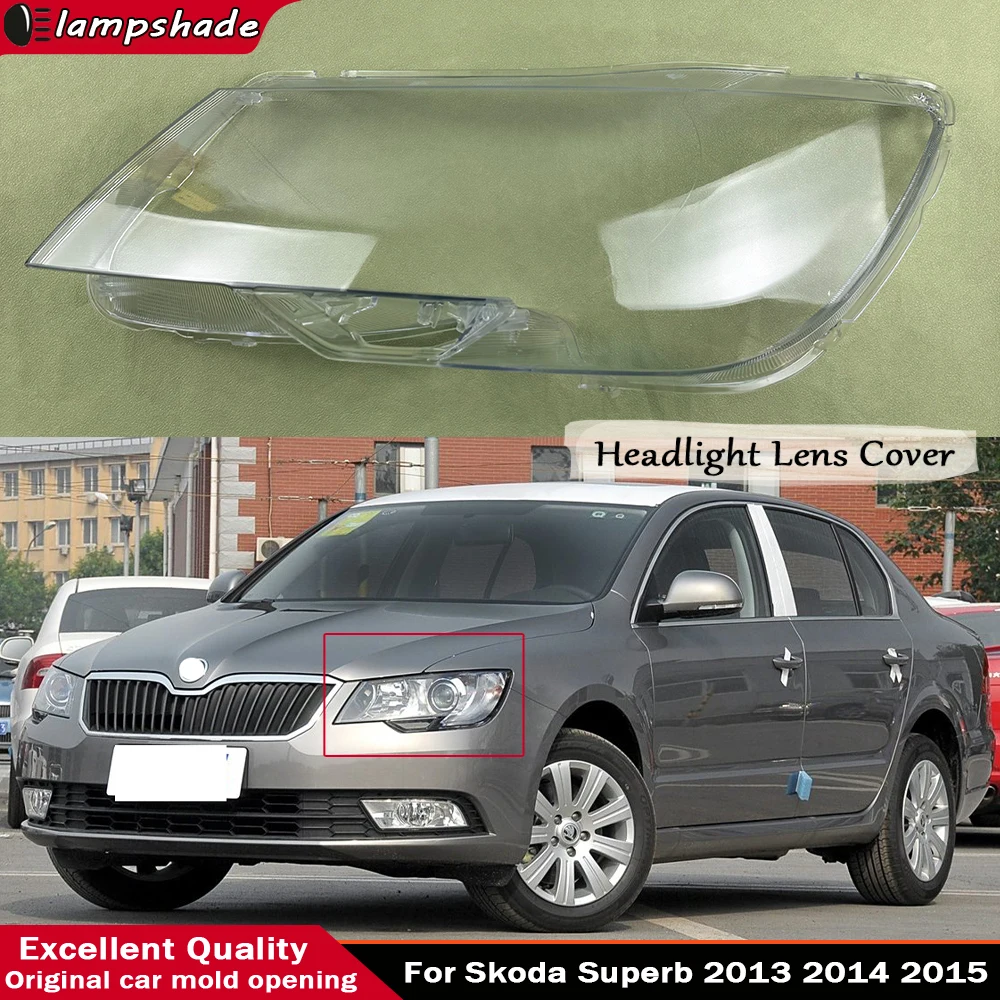 

Lampshade Transparent Shade Mask Plexiglass For Skoda Superb 2013 2014 2015 Car Accessories Headlight Lens Cover,Headlamp Shell