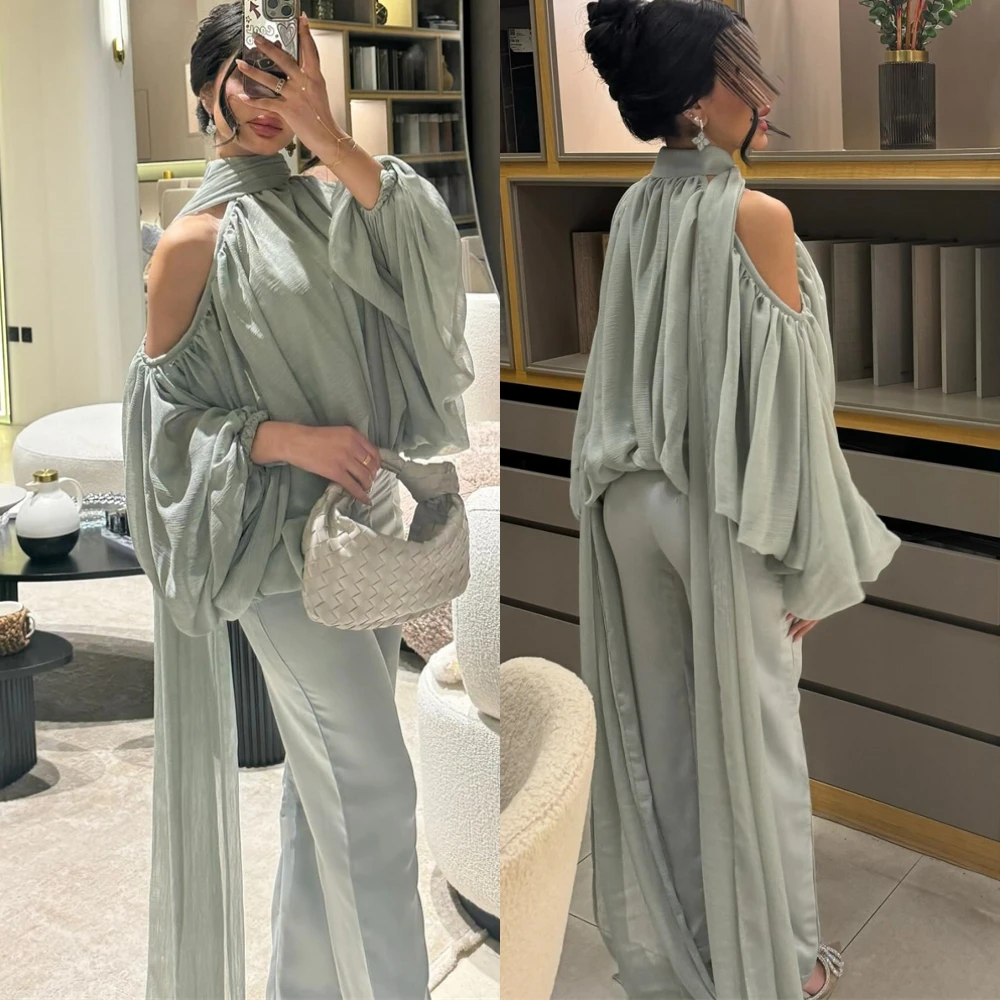 

Customized Elegant Long Sleeves Evening Dress Classic High Collar Prom Dresses Fashion Mermaid Special Occasion Gowns