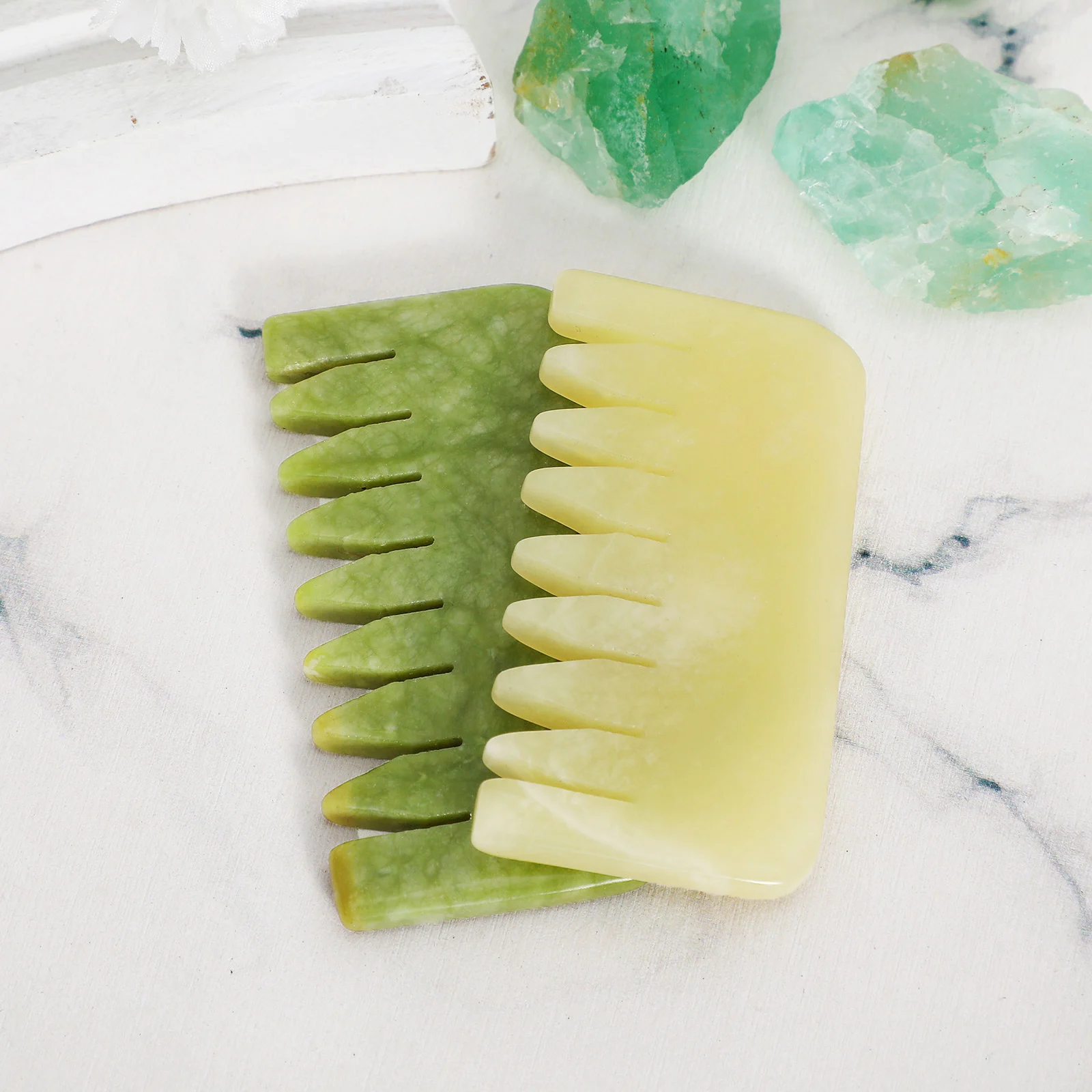 

2 шт., нефритовая массажная расческа для головы, инструмент Гуа, портативная расческа для терапии кожи головы, инструменты для снятия стресса, релаксации, аксессуары для массажера