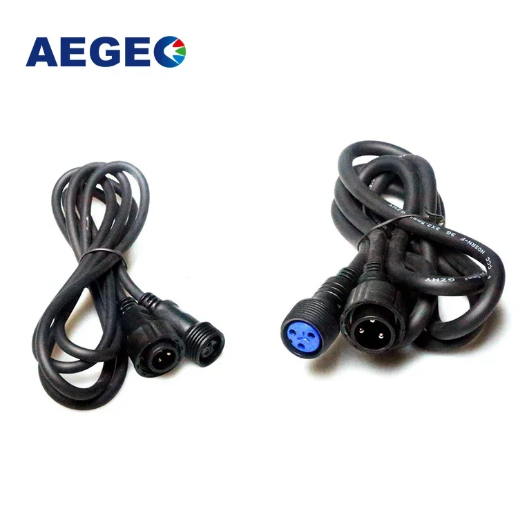 

Outdoor DMX Power Cable 2m 6.6ft Male Female Wire Connectors for IP65 Led Stage Lights