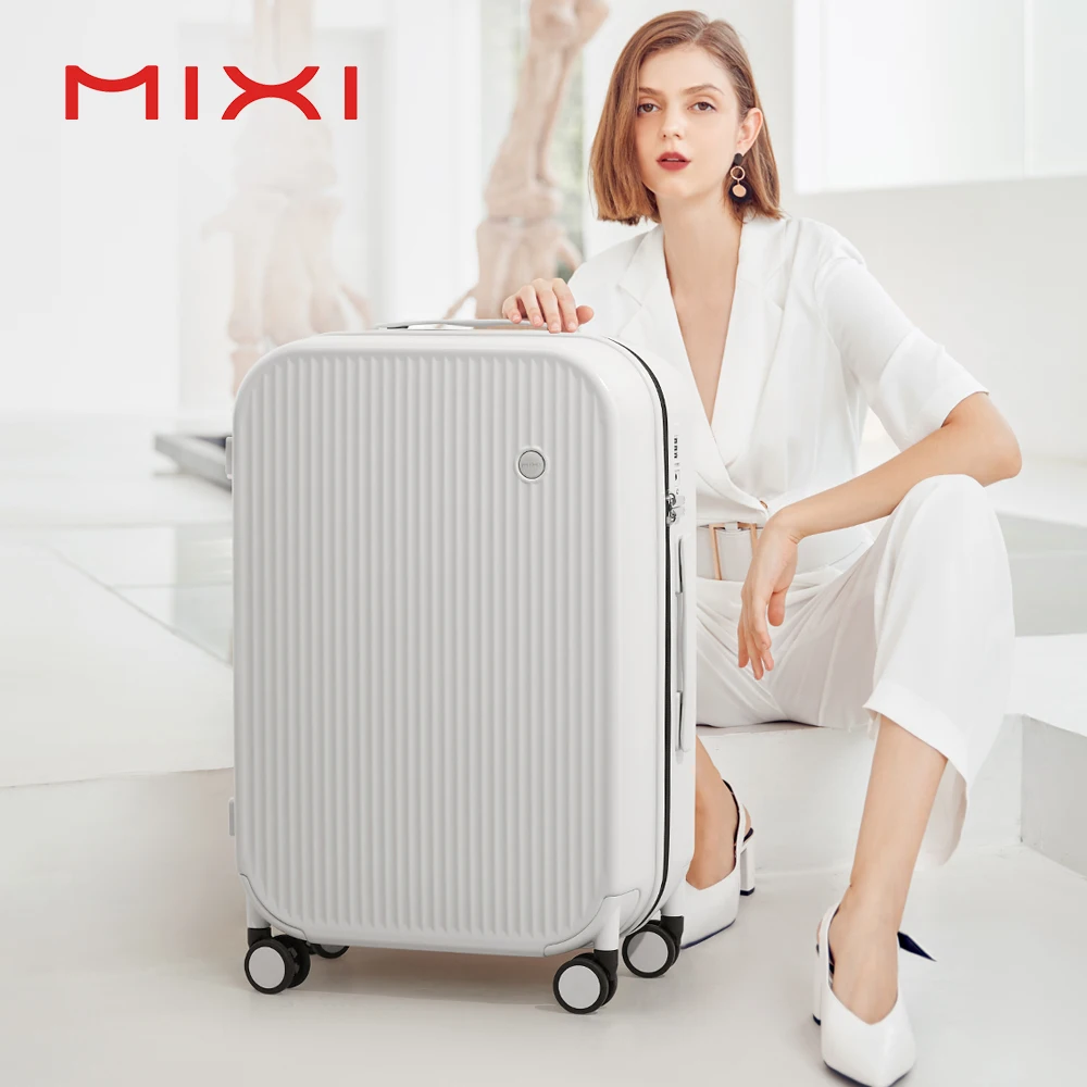 Mixi 20 Inch Striped Travel Luggage Cabin Size Luggage Lightweight Hand Carry Case Rolling Wheel PC Suitcase 24 26 Inch M9273