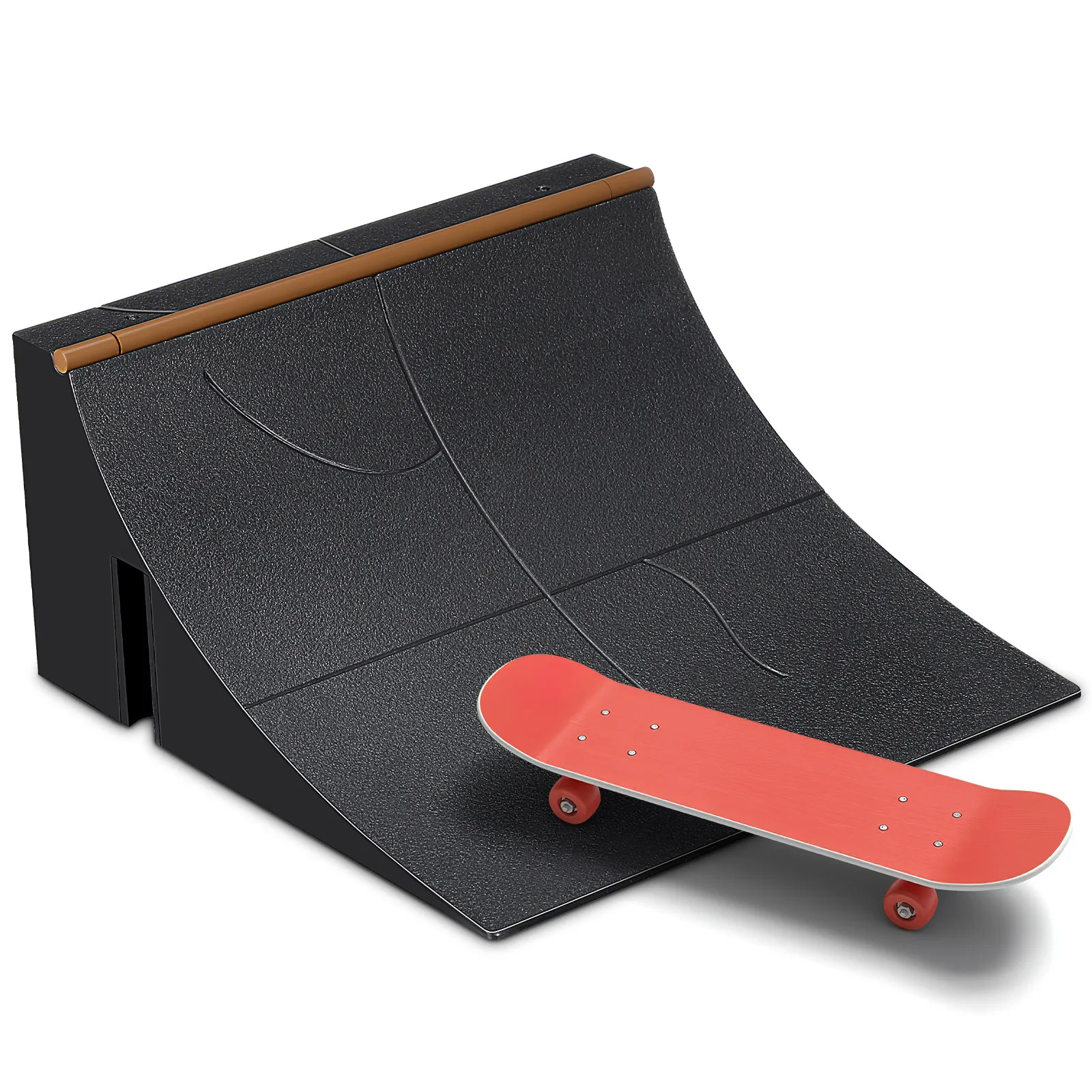 

Plastic Finger Skateboard Mini Ramp Obstacle Set for Children Fine Workmanship Learning Pressure Relief Activity