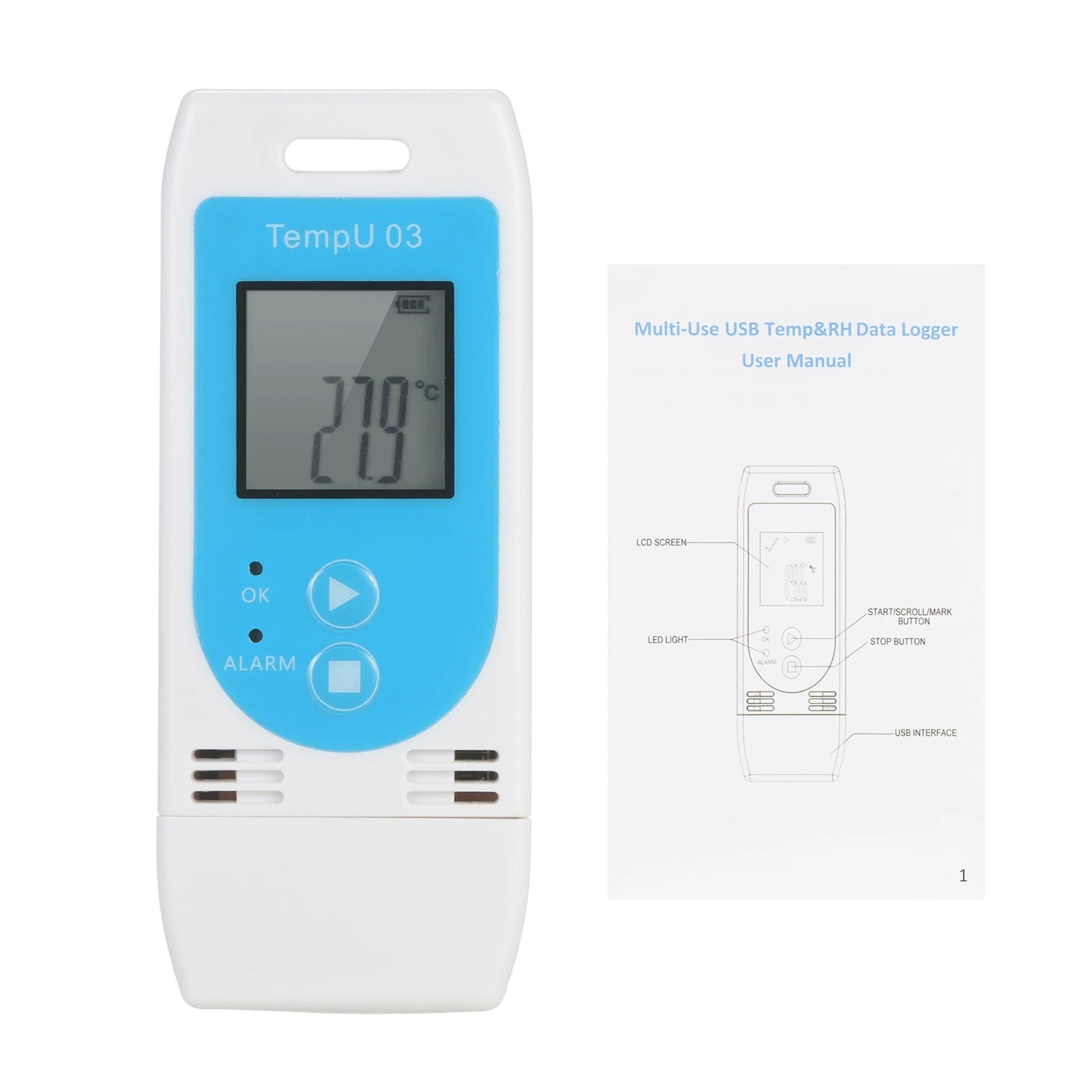 Picture 4: USB Temperature Humidity Data Logger Reusable RH TEMP Datalogger Recorder Humiture Recording Meter with 32,000 Record Capacity