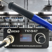 QUICKO MINI T12-942 OLED Digital Soldering Station with 9501 Handle| 7s Fast Heat, Auto Sleep, ±5°C Temp Control| Welding Tool