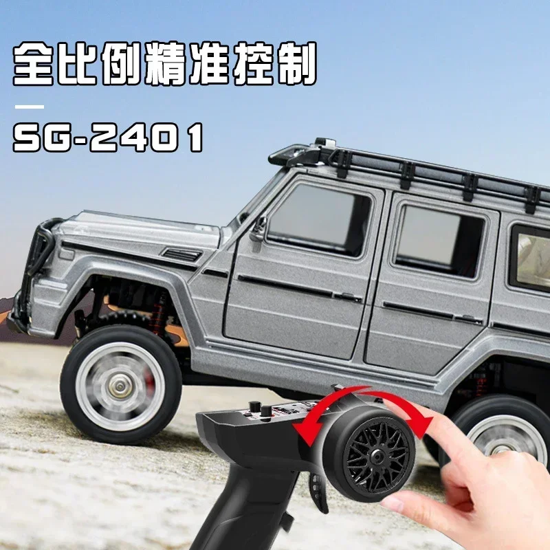 

1:24 Scale Alloy Off Road Remote Control Vehicle Sg-2401 Rc Car All-terrain 10km/h 1:24 Led Light Off-road Truck Boys' Toy Gift