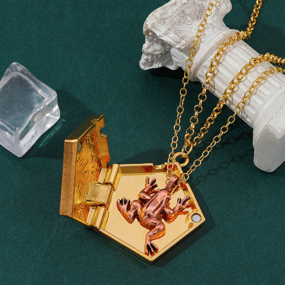Anime Schokoladenfrosch Cosplay Halskette Cartoon Schmuck Zubehör für Fans Sammlung Kindergeburtstagsgeschenk kann öffnen