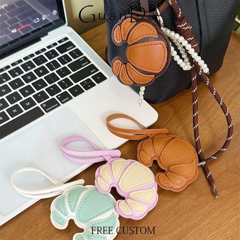 

Роскошная милая сумка-круассан, подвеска, модная женская сумка из искусственной кожи с хлебом, очаровательная сумка на плечо для милых девочек, брелок для багажа, подарок