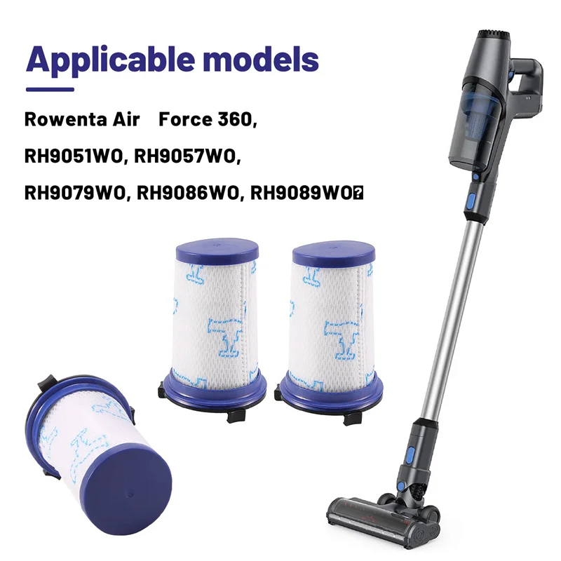 AB43-3 Stück Staubsauger-Zubehörfilter für ZR009001 Teile Ersatz Rowenta Air Force 360 X-Pert RH9015WO