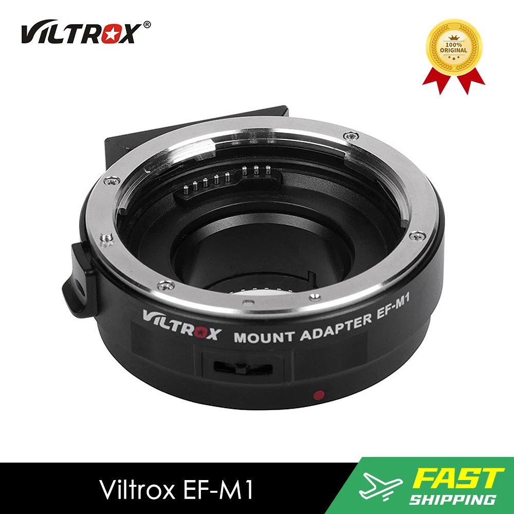 

VILTROX EF-M1 EFM1 Auto Focus Lens Adapter Ring for Canon EF/EF-S Lens to LUMIX Olympus M43 Mount Camera GH5GH4E-M10