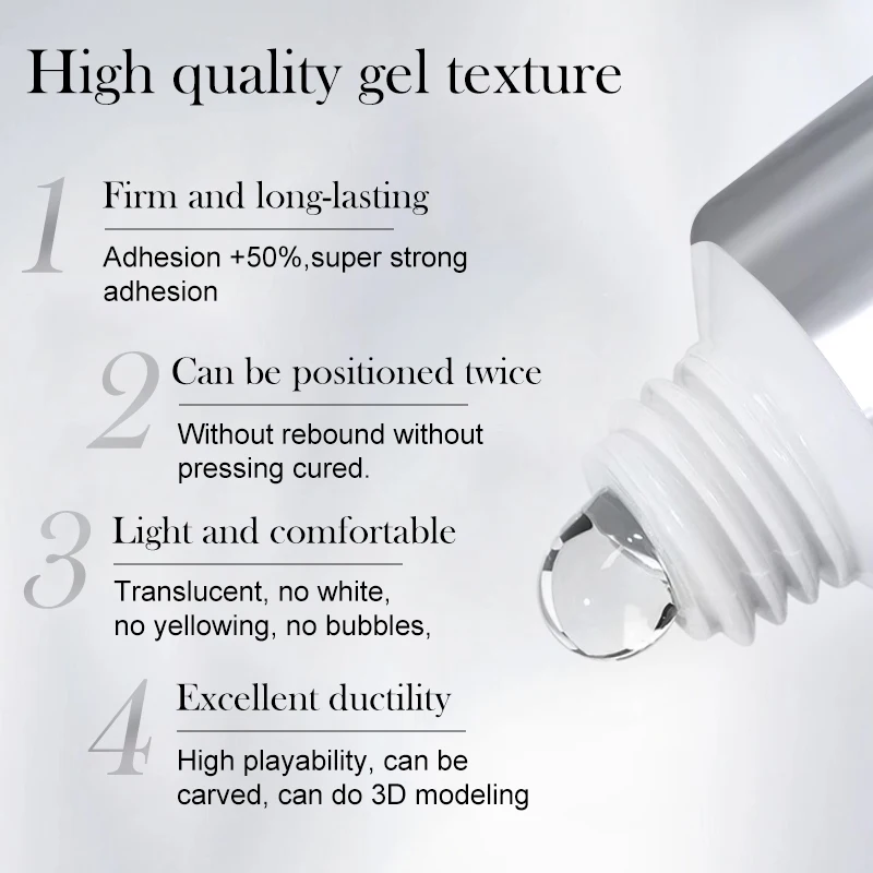 Born pretty 30ml cola sólida para pontas de unhas, gel acrílico transparente para extensão de manicure, cola adesiva para unhas falsas