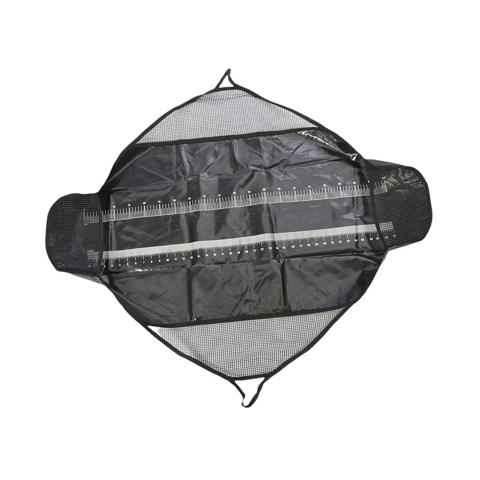 Fish Weigh Bag Supplies Replacement Leakproof High Performance with Fish Ruler Professional Folding Storage Bag Heavy Duty Black