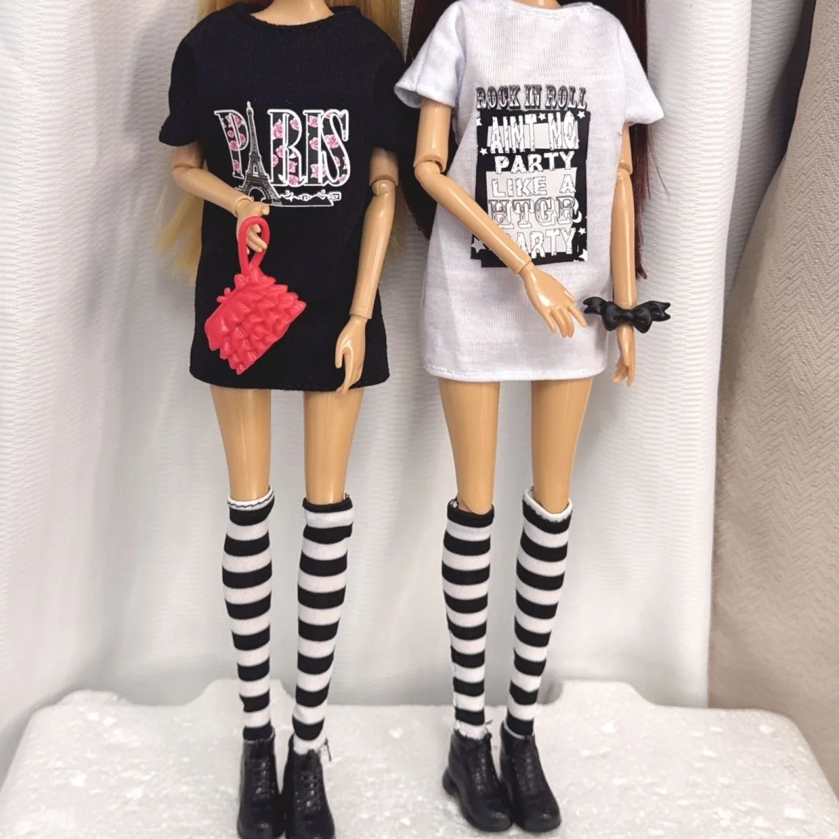 30ซม.แฟชั่นสบายๆเสื้อยืดชุด + Supermodelตุ๊กตาชุดของเล่น1/6ตุ๊กตาBJDข้อต่อMovable Daily Dress Up Play Houseของเล่นเด็กของขวัญ