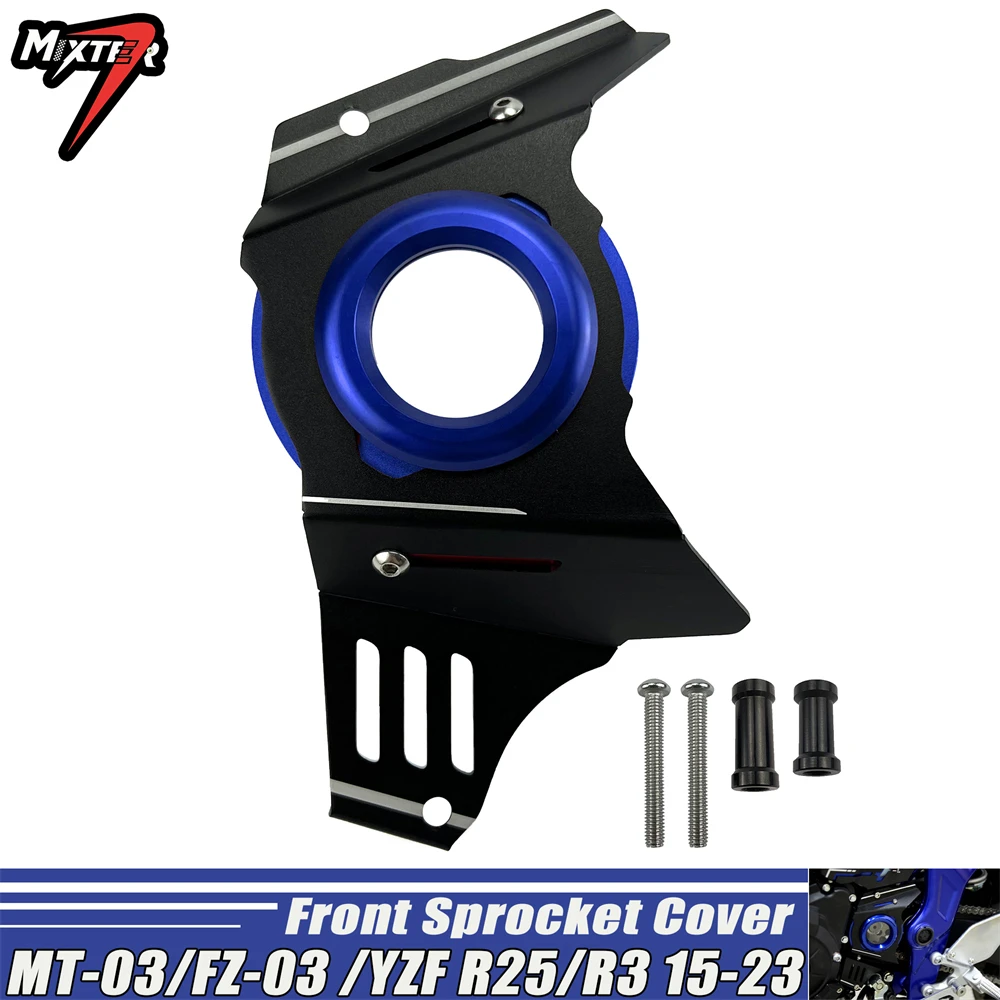 يناسب لياماها MT25 MT03 MT-25 MT-03 2015-2023 2022 YZF R25 R3 دراجة نارية الجبهة غطاء ضرس سلسلة الحرس محرك رمح