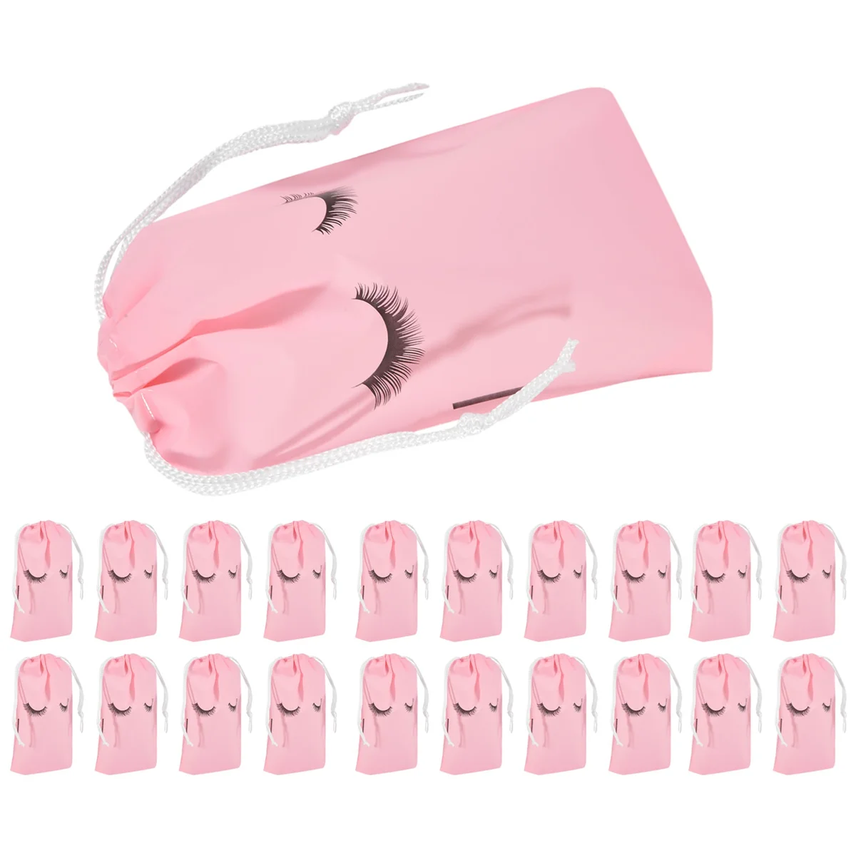 

100шт пакеты для ресниц для клиентов мешки для ухода за ресницами розовые
